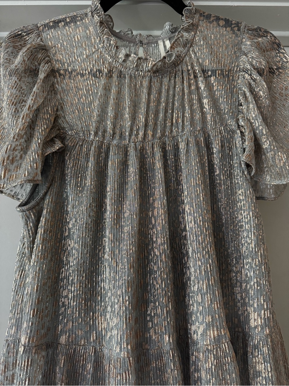 Anthropologie Gold Metallic Maxi Dress - Picture 3 of 4